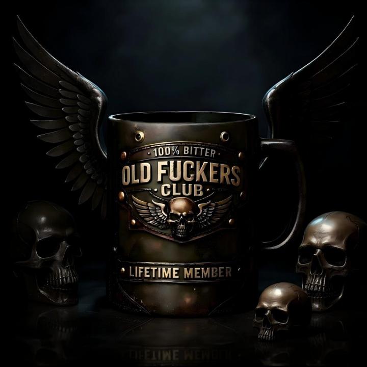 (🎁Last Day 49% OFF)☕ OLD FUCKERS CLUBTM Mug - 100% Bitter, Always Real. Lifetime Member. 😎💀