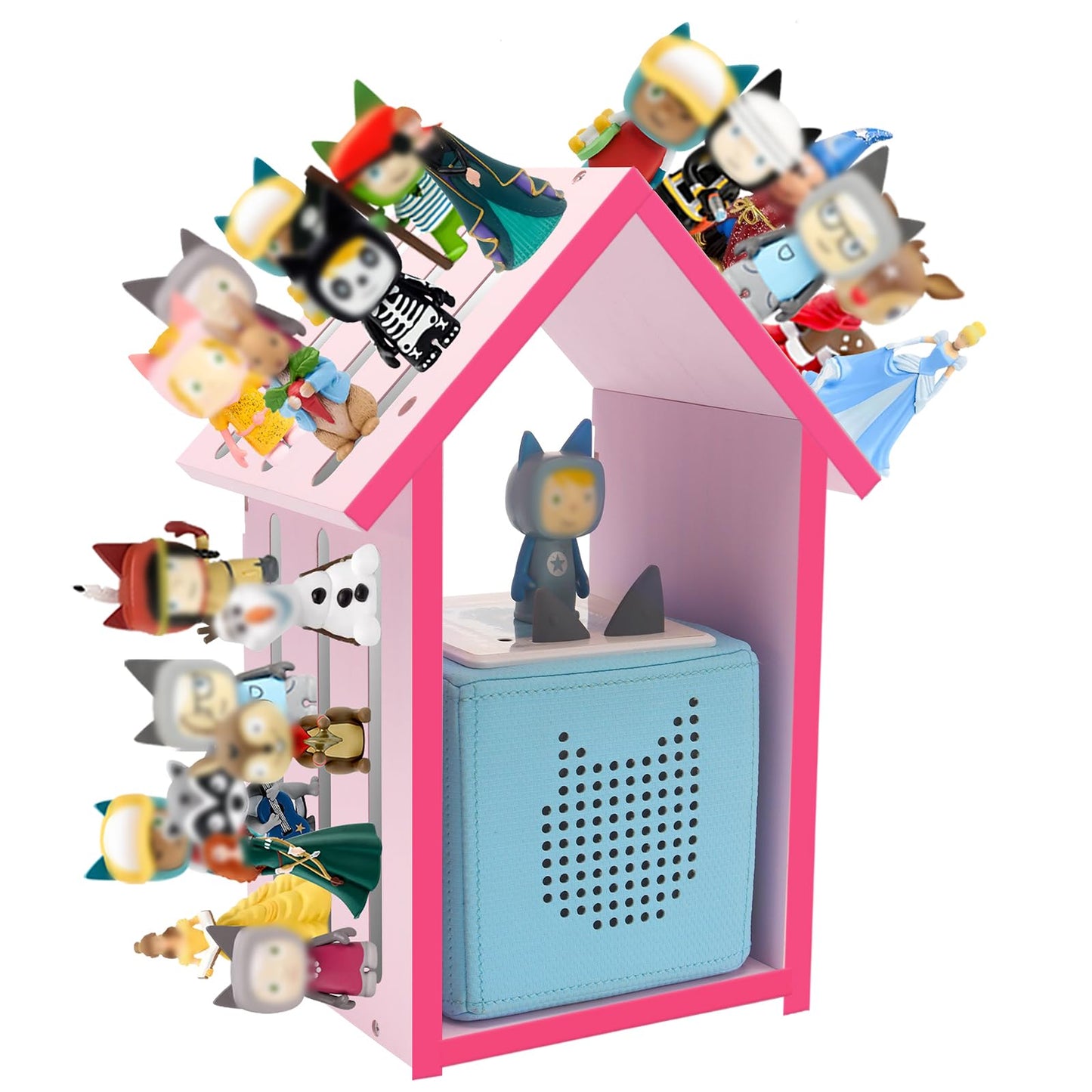 Hölzernes magnetisches Regal für Tonies – Natur | Passend für Hörfiguren-Player 1 & 2