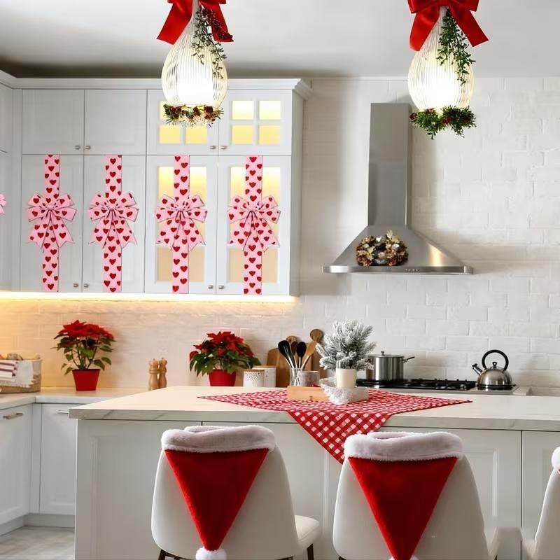 (🎁Last Day 49% OFF)🎀Valentine's Day Pink Heart Large Bow Decoration