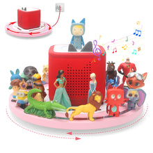 Kompatibel mit Tonies 360° drehbares magnetisches Ausstellungsregal – Rosa, fasst 20–30 Figuren, integrierter Ladeanschluss