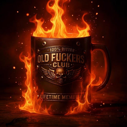 (🎁Last Day 49% OFF)☕ OLD FUCKERS CLUBTM Mug - 100% Bitter, Always Real. Lifetime Member. 😎💀