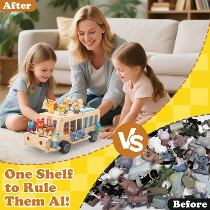 Compatible with Tonies Magnetic Wooden Display Shelf