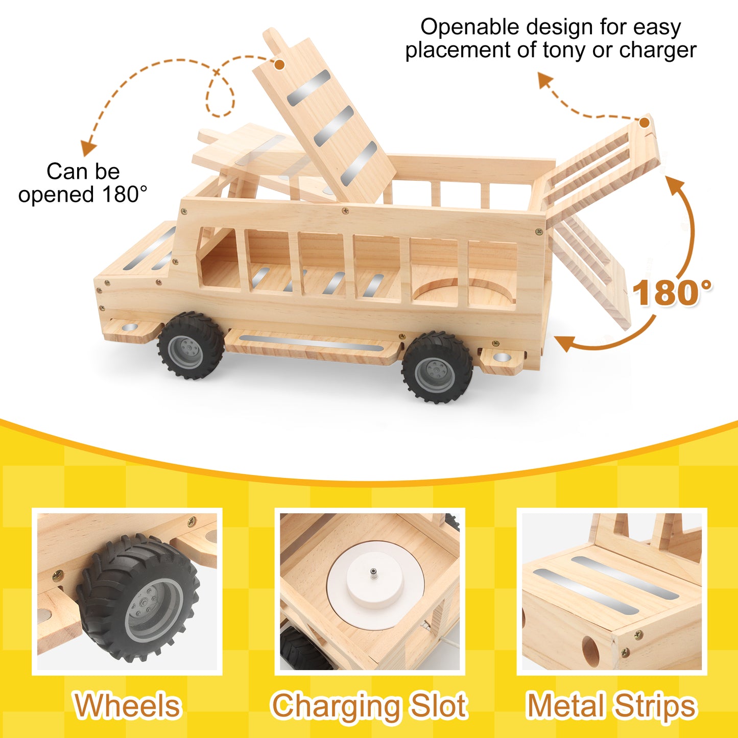 Compatible with Tonies Magnetic Wooden Display Shelf