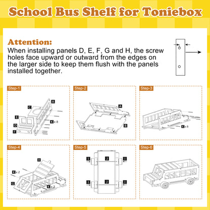 Compatible with Tonies Magnetic Wooden Display Shelf