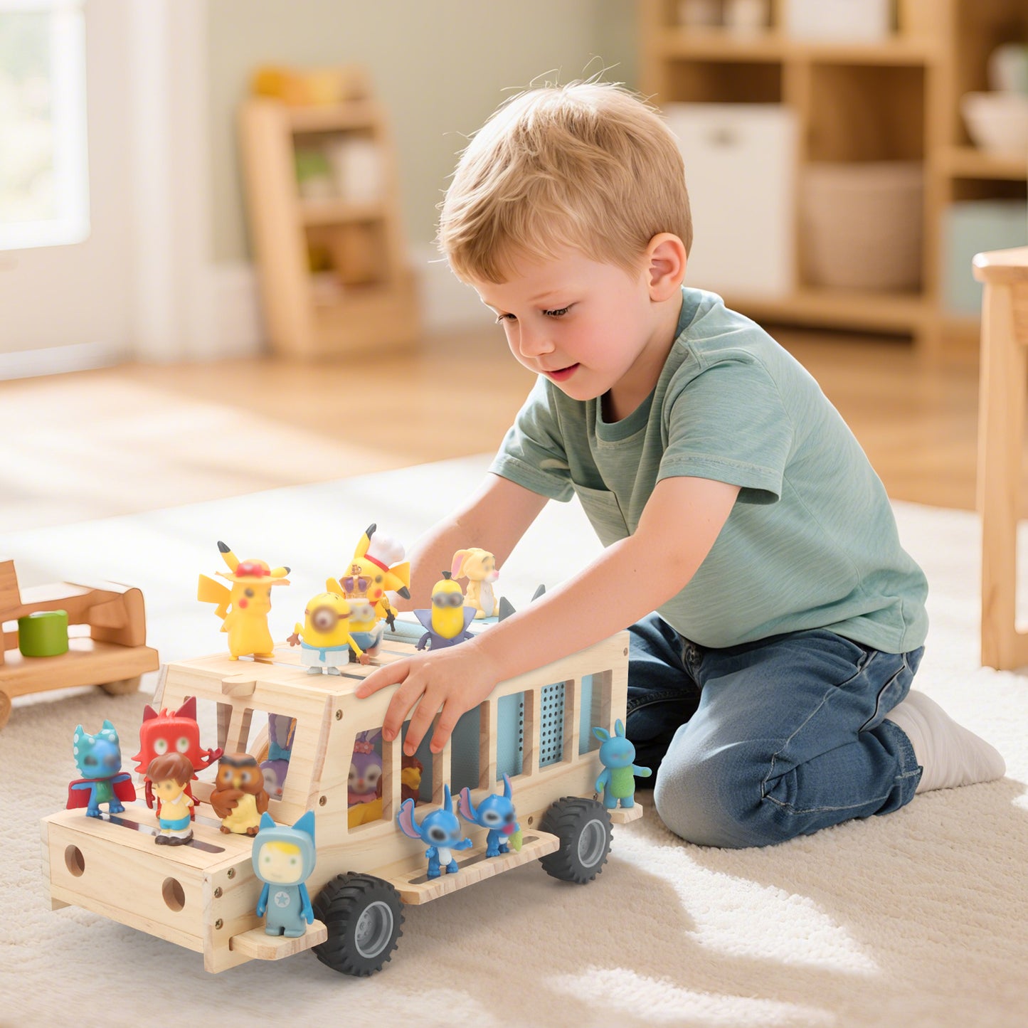 Compatible with Tonies Magnetic Wooden Display Shelf