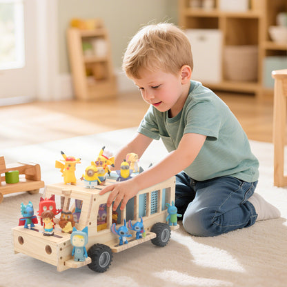 Compatible with Tonies Magnetic Wooden Display Shelf