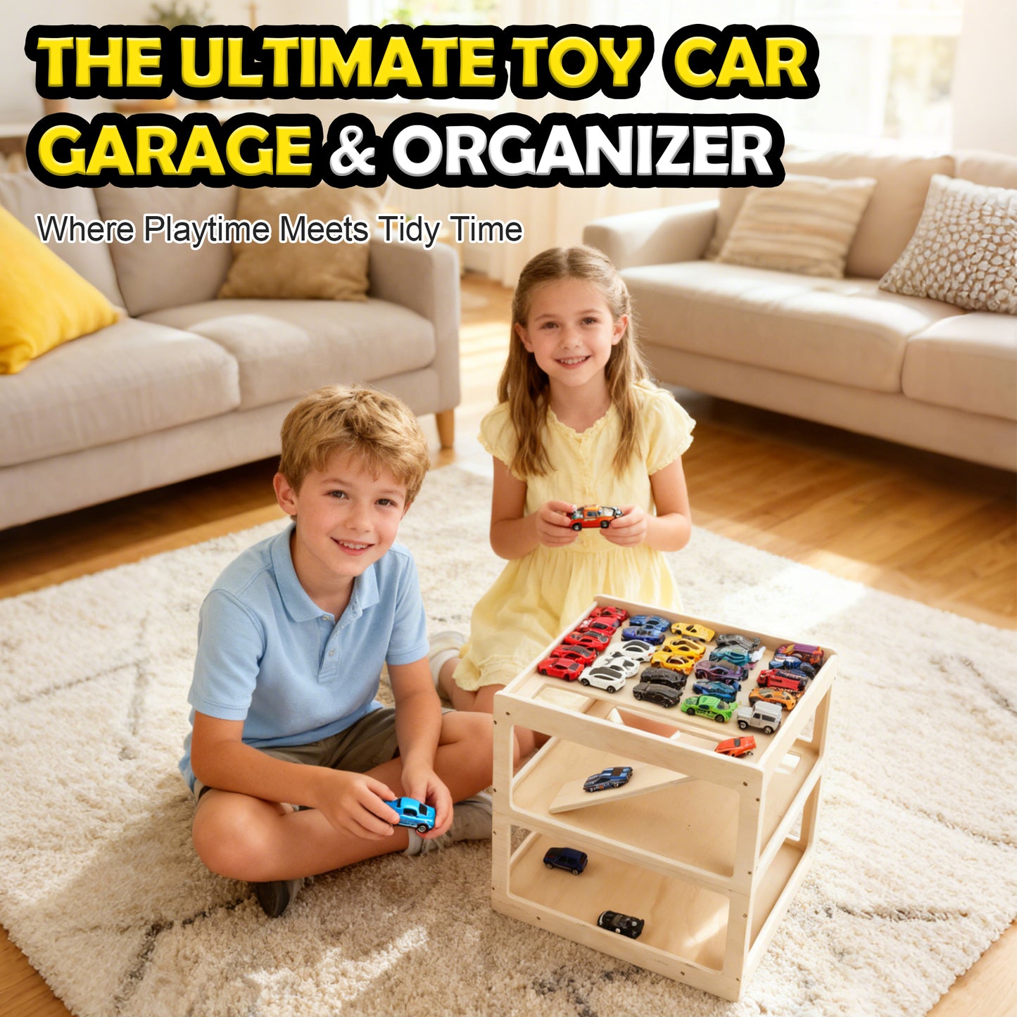 Vitrine für Hot Wheels – Parkhaus-Diorama für Modellautos im Maßstab 1:64