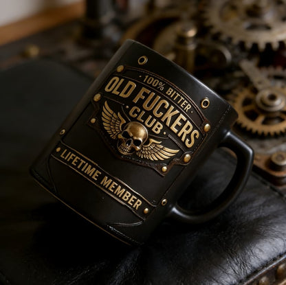 (🎁Last Day 49% OFF)☕ OLD FUCKERS CLUBTM Mug - 100% Bitter, Always Real. Lifetime Member. 😎💀