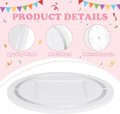 Compatible with Tonies 360° Rotating Display Shelf – White, Holds 10–15 Figures