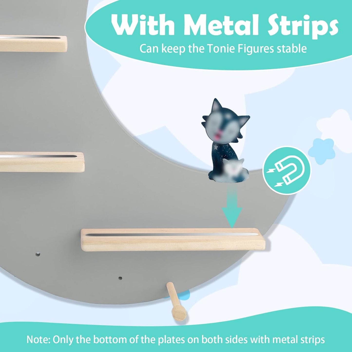 Regal-Set kompatibel mit Tonies – Grau, Wandmontage