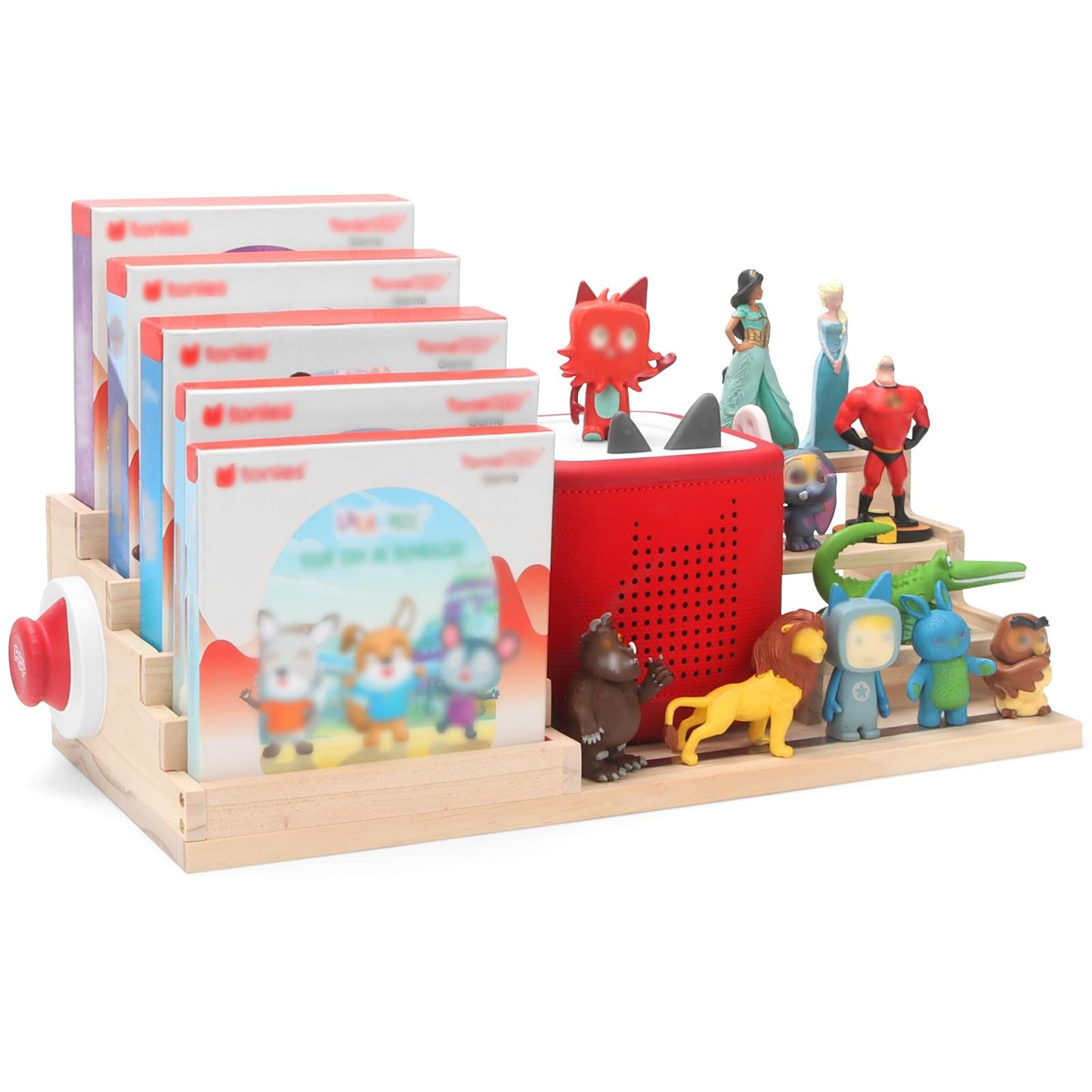 Kompatibel mit Tonies Holz-Organizer – Für 5 Spielepakete (3 große + 2 kleine) + Gamecontroller-Halterung