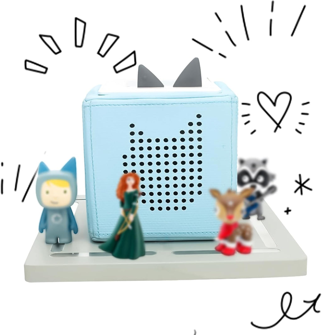 for Tonie Shelf, Tonies Storage for Toniebox 2/ Toniebox 1 Tonie Figures Creative Tonies Magnetic Shelf for,Tonie Box Player 10-30 Characters (Grey)