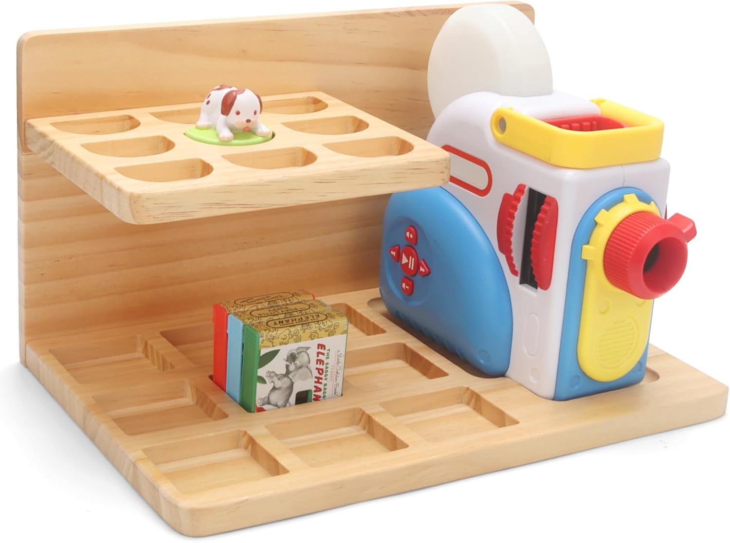 Wall Shelf Compatible with Little Tikes for Story Dream Machine Books Starter Set, for Little Tikes for Storytime Audio Play Real for Littles Character Storage Floating Shelves Blue (Blue)