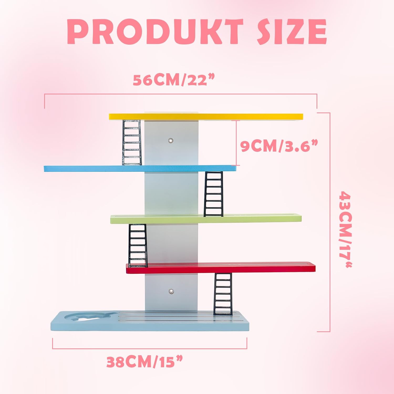 Wooden Hanging Shelf for Toniebox & Tonie Figures, Magnetic Wall Shelf for Kids, 12-35 Characters