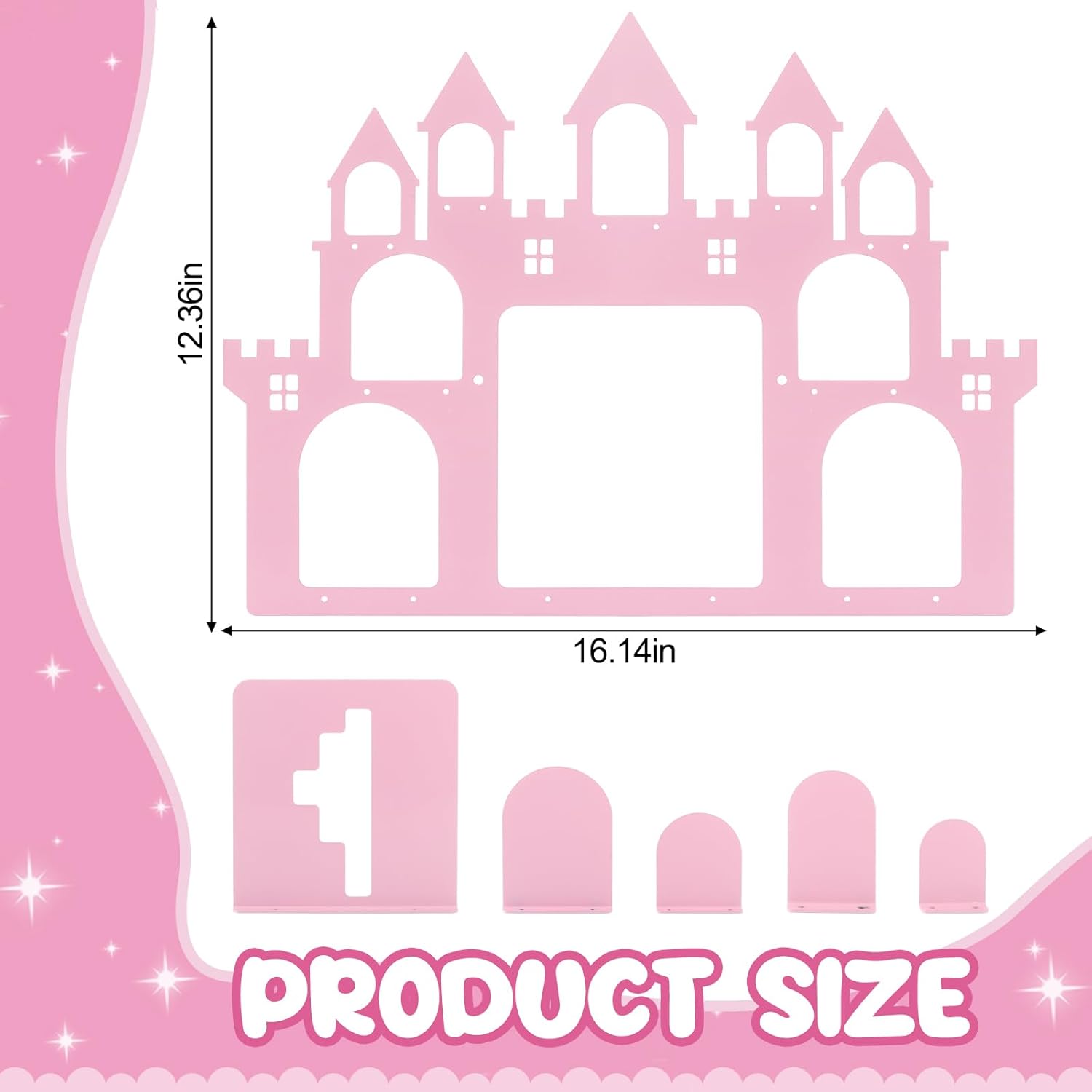 for Toniebox 2/1 Tonie Shelf Wall Mounted Set,Tonies Figures Tonies Storage,Magnetic Floating Shelves Compatible with Tonie Box Player Character for Kids Room Castle