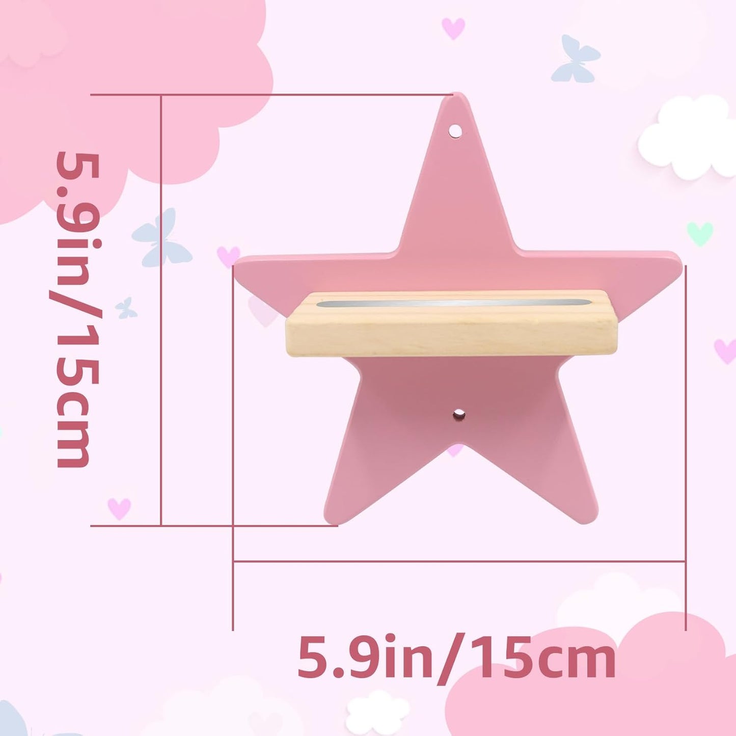 Stern Magnetisches Präsentationsregal Kompatibel mit Tonies – Wandmontage, Passend für Audio Player Starter-Set