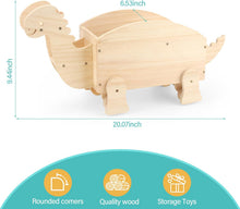 Kompatibel mit Tonies Magnetisches Holz-Display-Regal – Dinosaurier-Auto, verschiebbares Design, fasst 15–25 Figuren