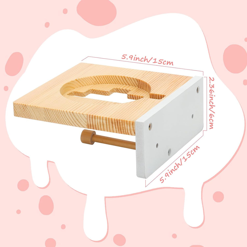 for Toniebox Starter Tonie Shelf Wall Mounted Set Wooden Floating Shelves Compatible with Tonie Box Player Headphones and Charging Station (Box Rack)