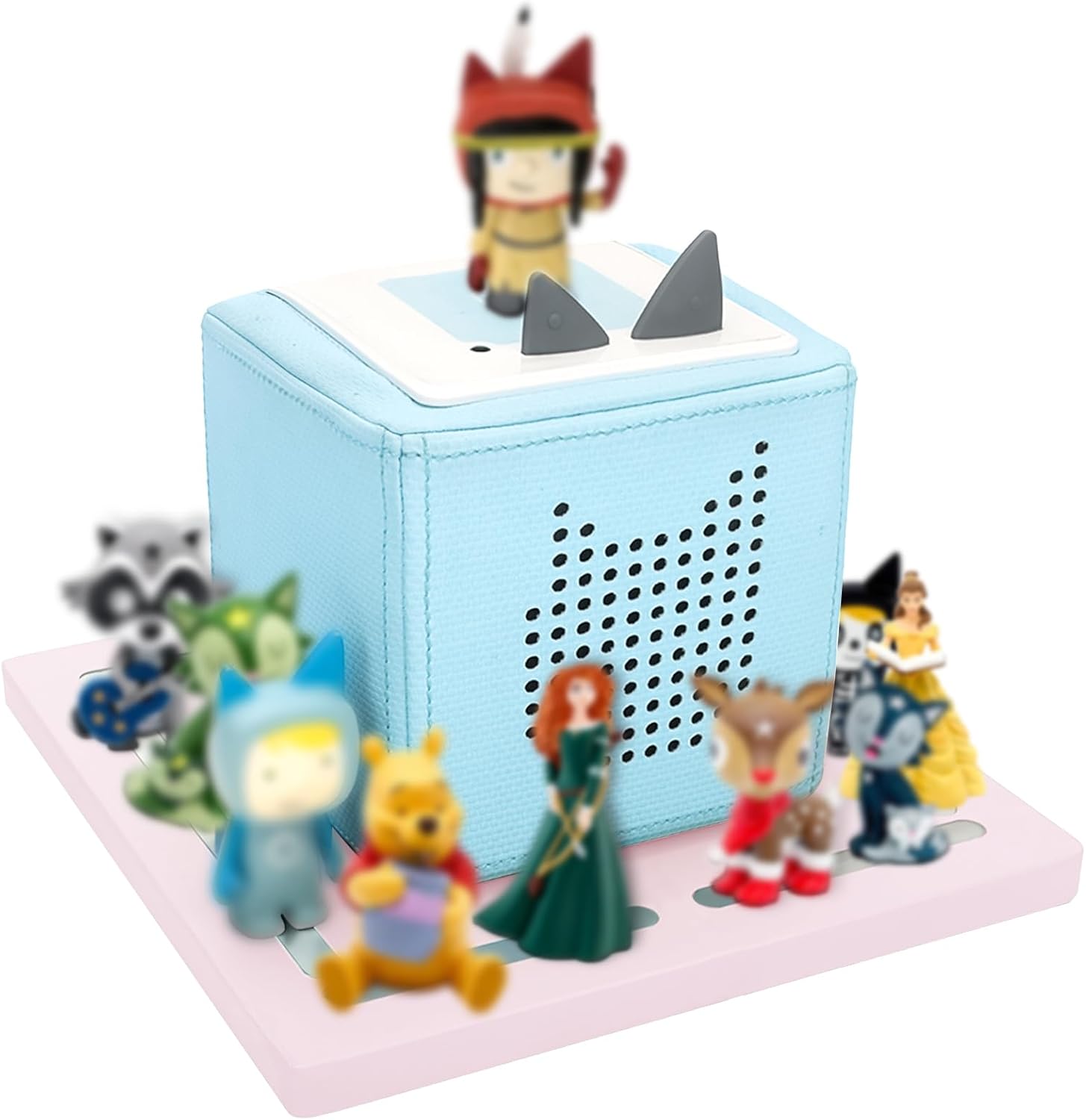 for Tonie Shelf, Tonies Storage for Toniebox 2/ Toniebox 1 Tonie Figures Creative Tonies Magnetic Shelf for,Tonie Box Player 10-30 Characters (Grey)