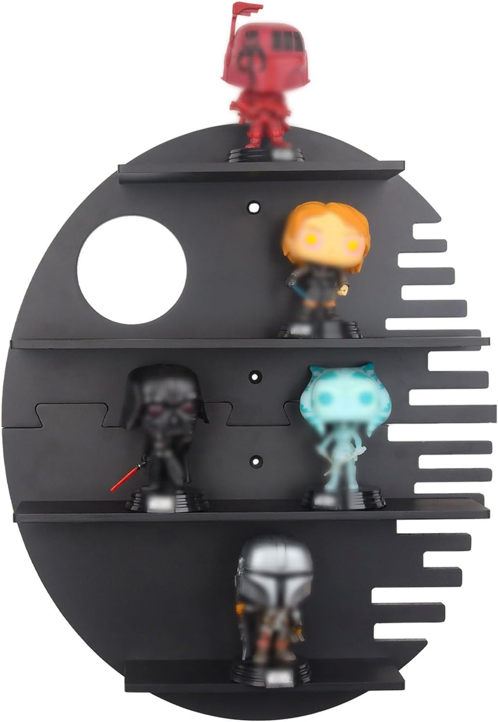 for Funko POP Star Wars Display Shelf, Floating Shelves Wood Wall Storage Organizer, Display Shelf for Mini Funko Pop Figures Toys Rock Decor