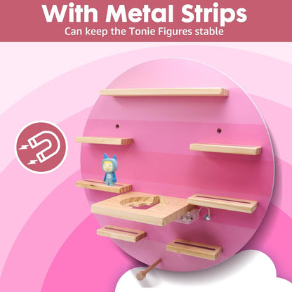 Compatible with Tonies RGB LED Light Strip – Magnetic Wall Display, Holds 12–40 Figures