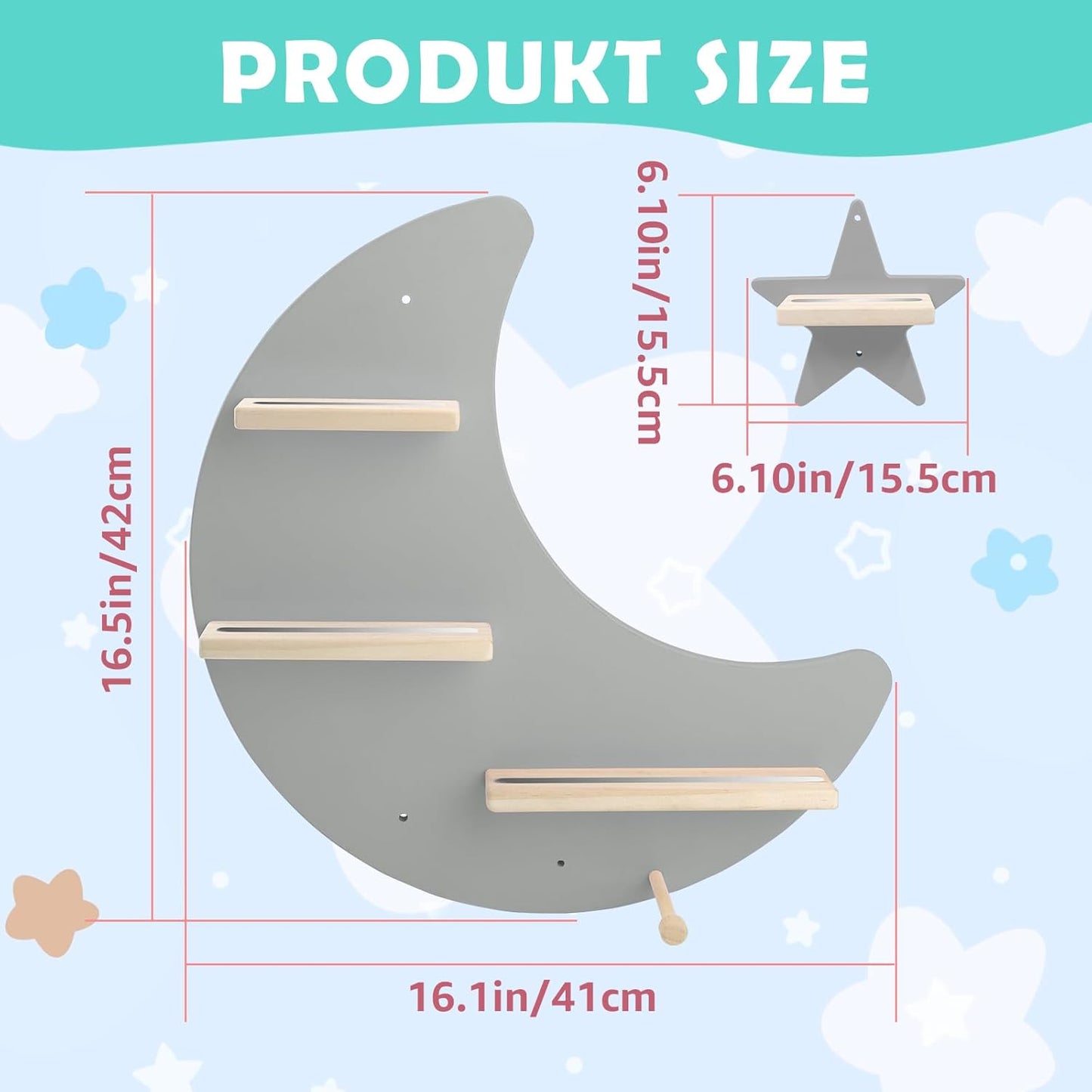 Regal-Set kompatibel mit Tonies – Grau, Wandmontage