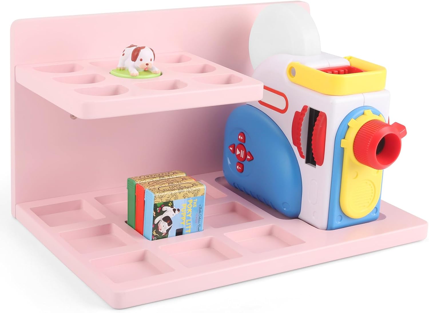 Wall Shelf Compatible with Little Tikes for Story Dream Machine Books Starter Set, for Little Tikes for Storytime Audio Play Real for Littles Character Storage Floating Shelves Blue (Blue)