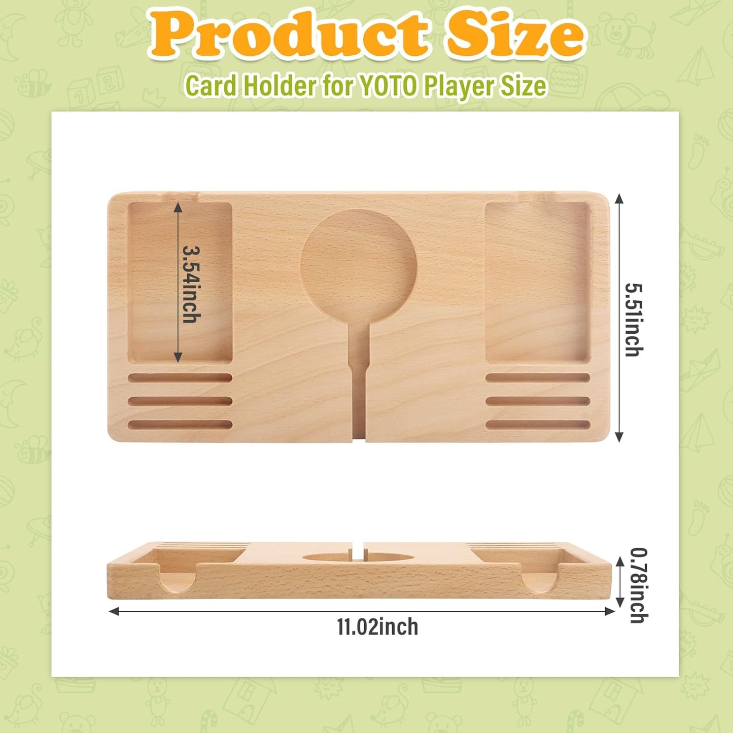 Kartenhalter kompatibel mit Yoto Player – 8 Steckplätze für Yoto-Karten