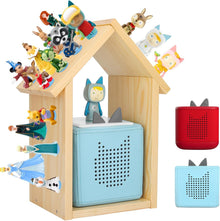 Magnetisches Holz-Display-Regal Kompatibel mit Tonies mit 35 selbstklebenden Metallplatten – Passend für Audioplayer 1 & 2