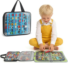 Auto-Aufbewahrungskoffer mit Spielmatte – 56 Fächer für Hot Wheels & Matchbox Autos