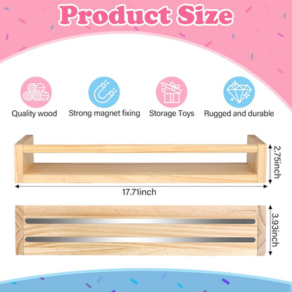 Kompatibel mit Tonies Holz-Bücherregal – Natur, Wandmontage, fasst 20–30 Figuren