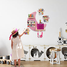 Magnetisches Holzregal 4er Set Kompatibel mit Tonies – Mond & Sterne | Wandmontage, Passend für Hörspieler 1 & 2