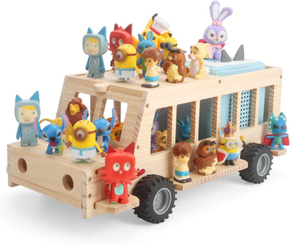 Regal kompatibel mit Tonies mit selbstklebenden Metallplättchen – fasst 35 Figuren