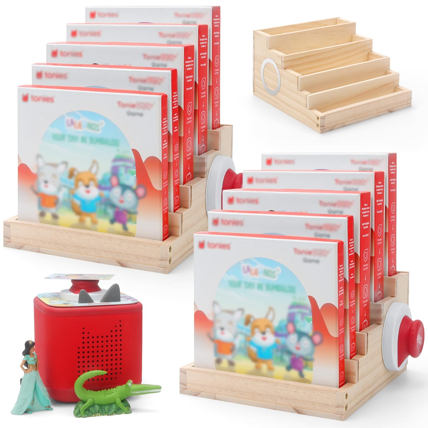 Kompatibel mit Tonies Holz-Organizer – Magnethalter für Game Controller & Spielfiguren