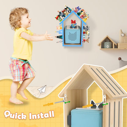 Hölzernes magnetisches Regal für Tonies – Natur | Passend für Hörfiguren-Player 1 & 2