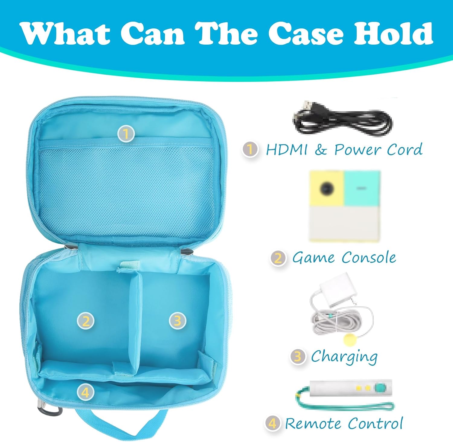 Travel Storage Case Compatible with Nex Playground Game System,Organizer Case for Active Game Console, Power Cord, Remote