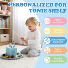 Kompatibel mit Tonies 360° drehbares magnetisches Präsentationsregal – Ozean-Thema, inklusive Angelspiel-Zubehör