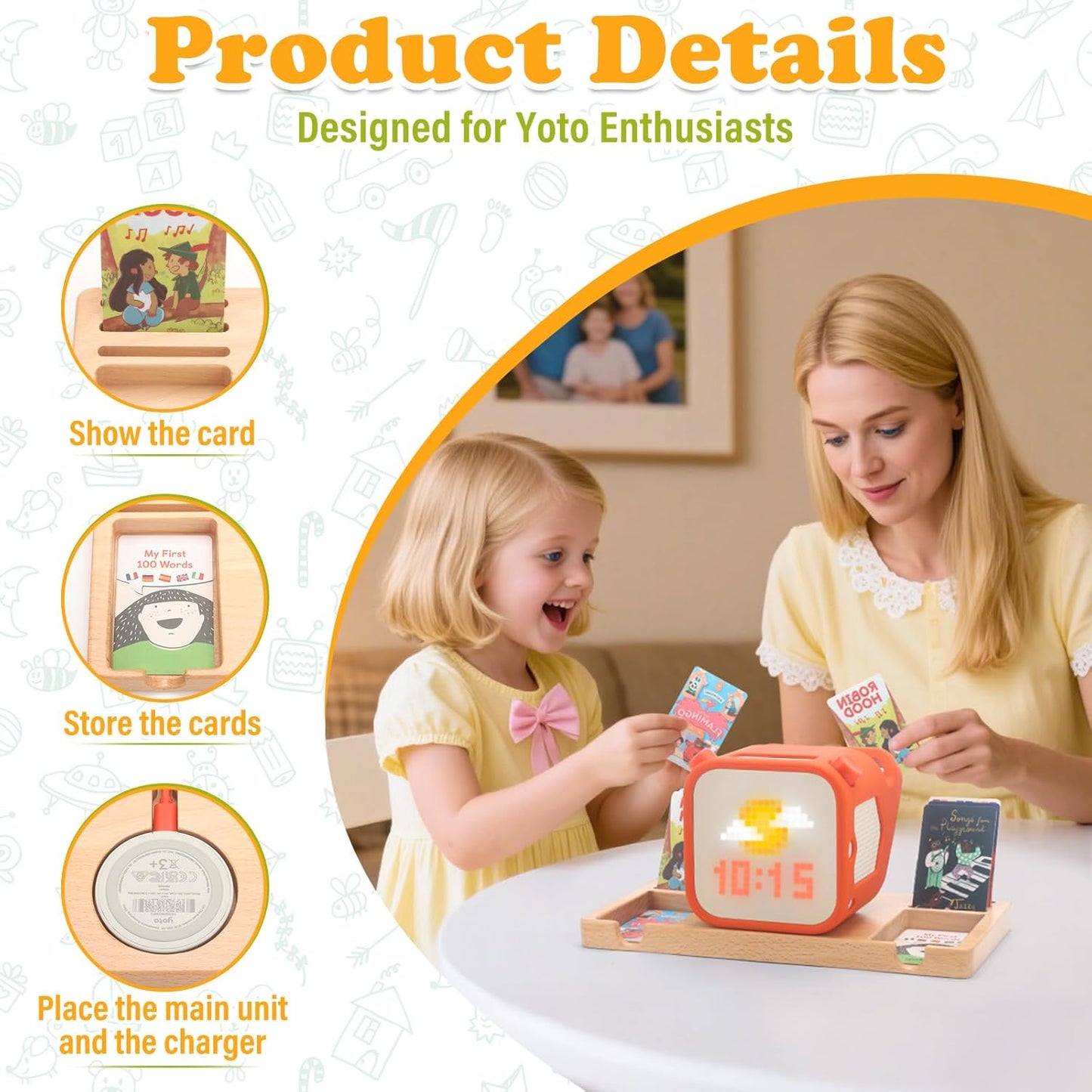 Kartenhalter kompatibel mit Yoto Player – 8 Steckplätze für Yoto-Karten