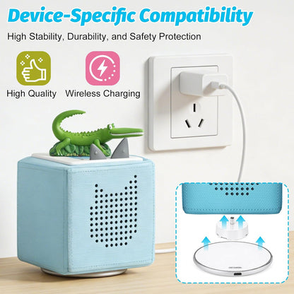 Compatible with Tonies Wireless Charging Base – Converts Original Charger to Drop-and-Charge, Includes USB Cable