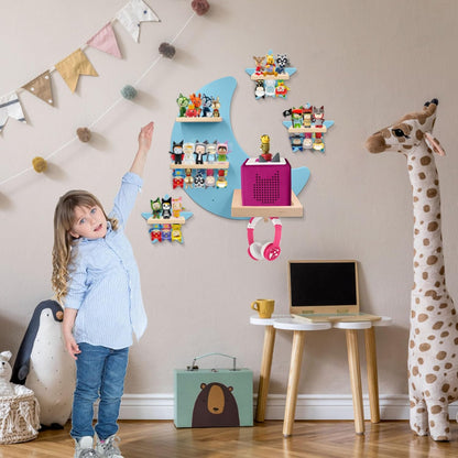 Regal- & Reisetaschen-Set kompatibel mit Tonies – Mond & Sterne, passend für Audio Player 1 & 2