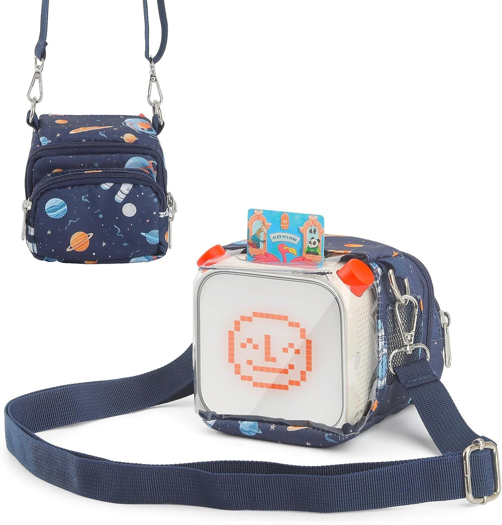 Taladad Carrying Case Compatible with Yoto Card Holder ,Storage Bag Case for Yoto Player 2nd/3rd Kids Speaker Audio Plays Audiobook Cards Radio and Card Case Hold (Blue)