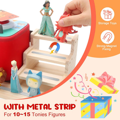 Kompatibel mit Tonies Holz-Organizer – Für 5 Spielepakete (3 große + 2 kleine) + Gamecontroller-Halterung