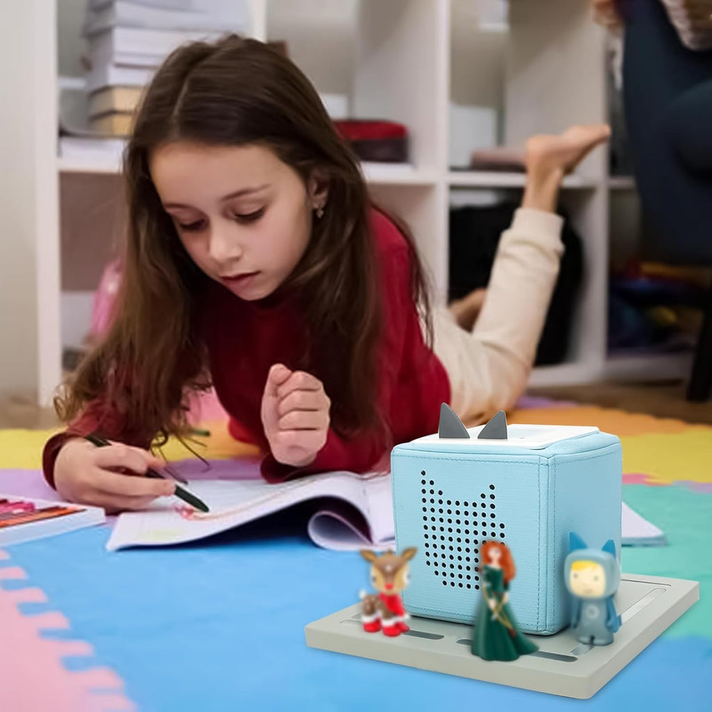 for Tonie Shelf, Tonies Storage for Toniebox 2/ Toniebox 1 Tonie Figures Creative Tonies Magnetic Shelf for,Tonie Box Player 10-30 Characters (Grey)