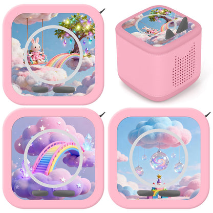 Kompatibel mit Tonies Dekorfolien – 3 Fantasie-Aufkleber (Hase & Regenbogen)