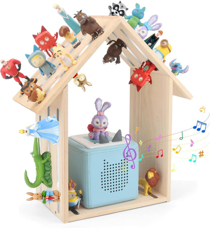 Kompatibel mit Tonies großes Holzregal – fasst 30–40 Figuren, zur Wandmontage und als Tischregal