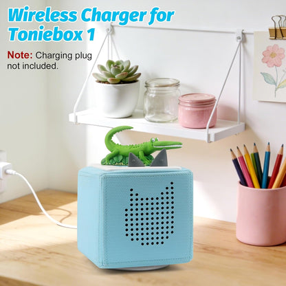 Compatible with Tonies Wireless Charging Base – Converts Original Charger to Drop-and-Charge, Includes USB Cable