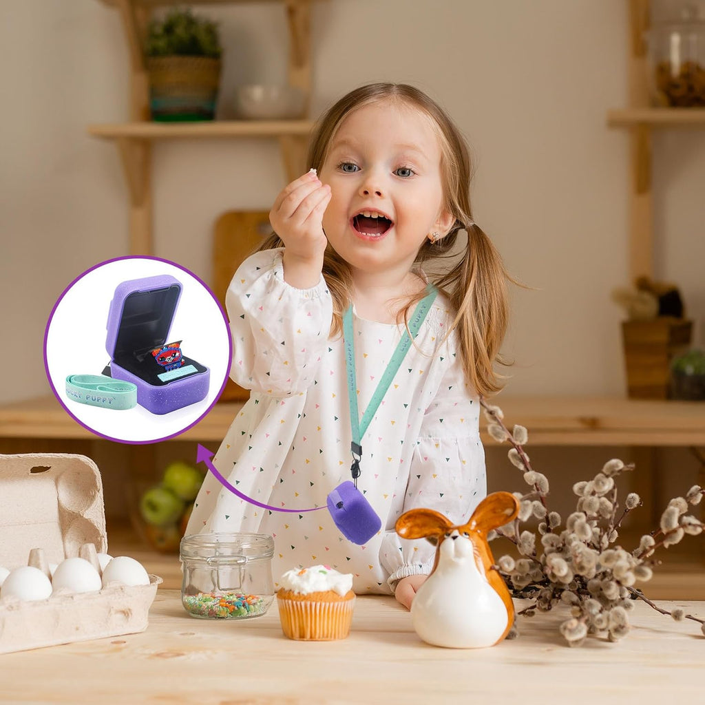 Silicone Cover Case for Bitzee Interactive Toy Digital Pet With Lanyard, Protective Holder Skin for Virtual Electronic Pets for Girls & Boys (Purple)