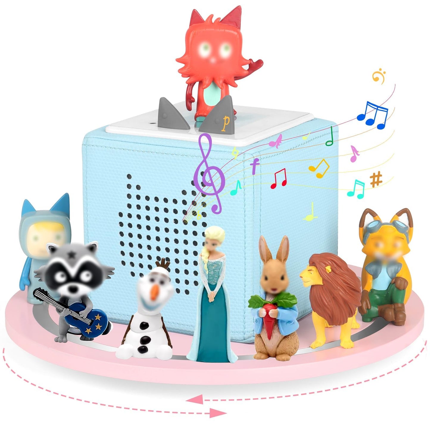 Compatible with Tonies 360° Rotating Display Shelf – White, Holds 10–15 Figures