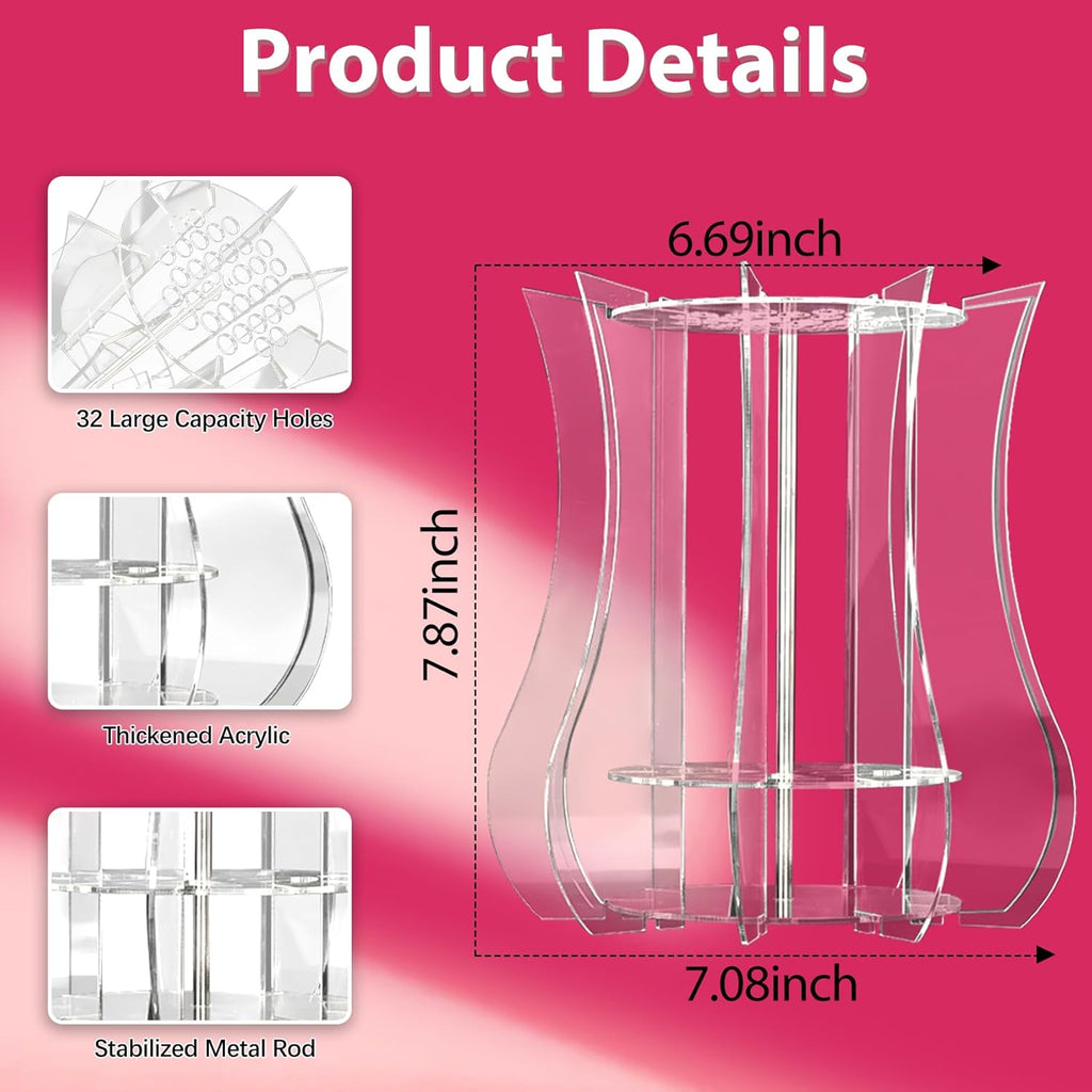 Vase Holder fit for Lego Flowers Bouquet - Acrylic Puzzle Vase fit for Lego Botanical Collection Building Set, Adult Gift Display Stand for Roses Orchid Sunflower Tulips Daffodils Lotus(Transparent)