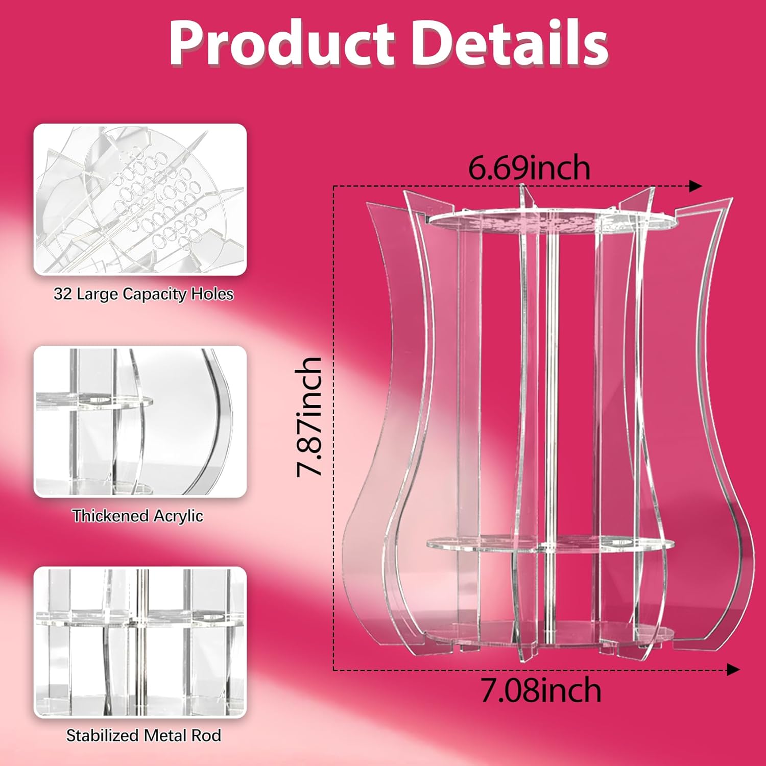 Vase Holder fit for Lego Flowers Bouquet - Acrylic Puzzle Vase fit for Lego Botanical Collection Building Set, Adult Gift Display Stand for Roses Orchid Sunflower Tulips Daffodils Lotus(Transparent)